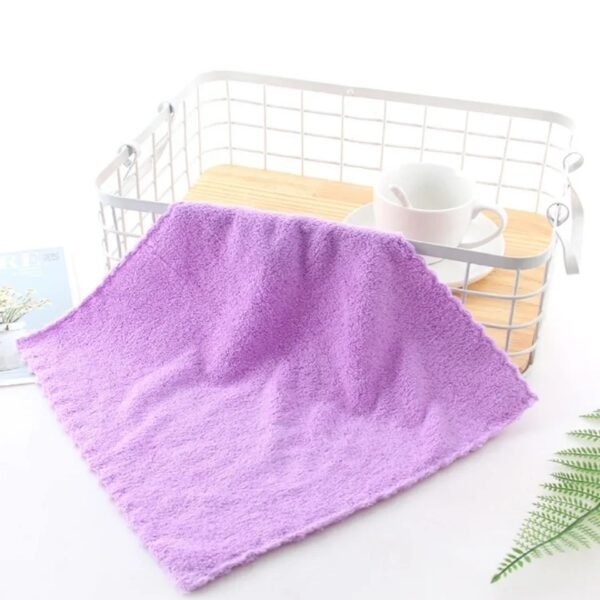 Microfiber Small Size Face Towel/Handkerchief 400 GSM Extra Soft & Super Absorbent Face Towels for Women\'s, Kid\'s & Newborn Babies Set of 6 (25x25 CM) - Multicolor - Image 6