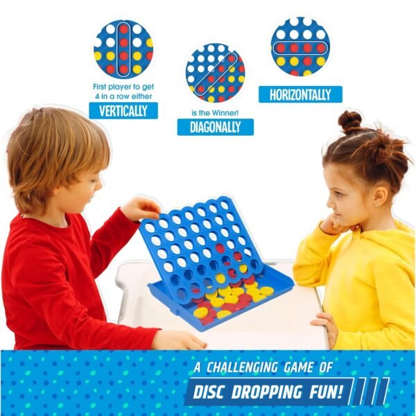 Funskool Strike 4, Classic Disc Dropping Game, Strategy Game, Board Game for kids, Adults, Families, Educational, 2 Players, Family Fun, Activity Toy for Childrens, Gift Set for Kid, Ages 6+ Years - Image 5