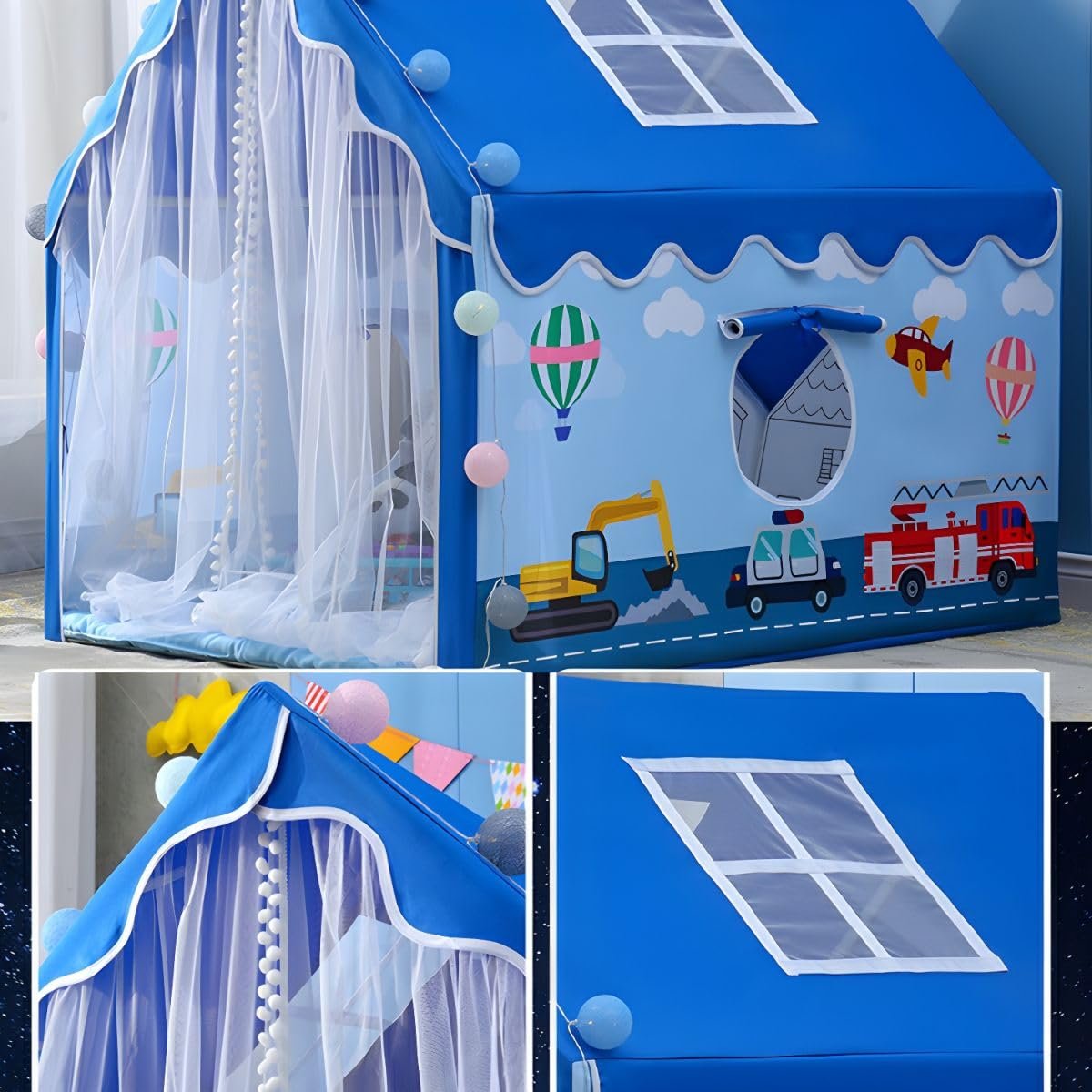 Colorfull and Extremely Light Weight Indoor and Outdoor Kids Play Tent House for 3-8 Years Old Kids Girls and Boys (JCB-052) - Image 2