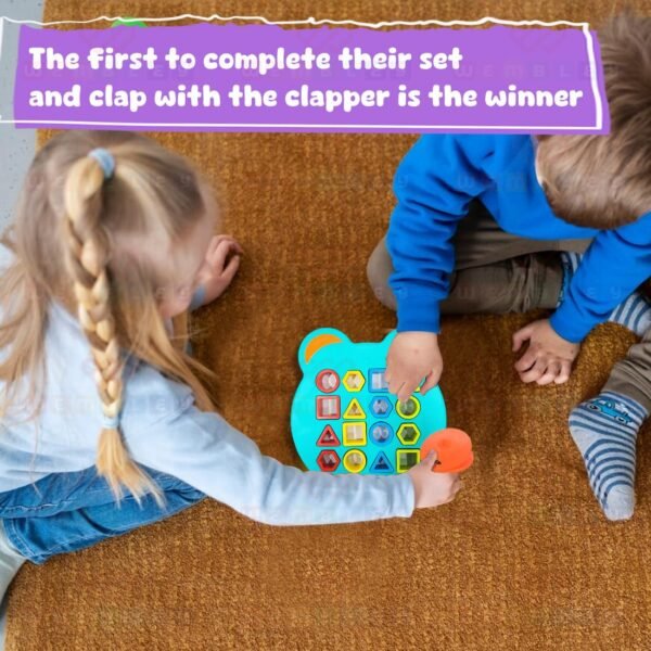 Wembley Kids Montessori Geometric Shape Sorter Puzzle Game | Learning Colour Logic Game for Toddlers Activity | Brain Teaser Educational Toy for 2-5 Years Boys and Girls Travel Toy & Birthday Gift - Image 6