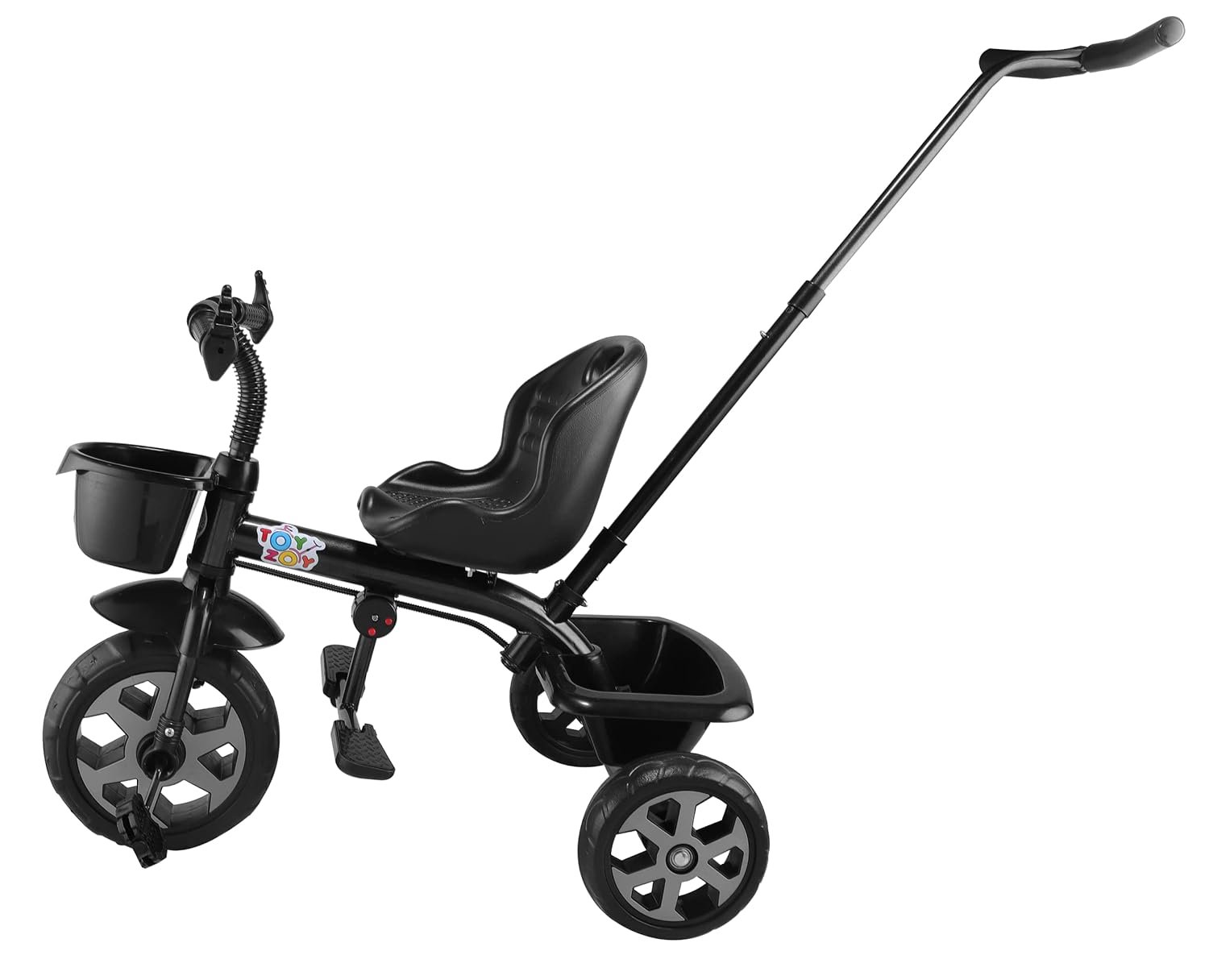 Pluto Lite Tricycle for Kids | Cycle for Kids 1-4 Years | Baby Cycle | Bicycle for Kids with Storage Basket, Cushion Seat and Seat Belt TZ-548 (Black) - Image 3