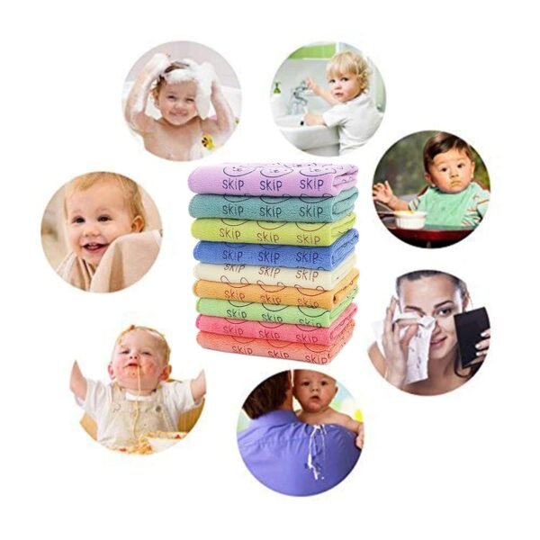 MOM CARE Microfibre Bath Towels for Kids -Extra Soft/Quick Dry/Strong Water Absorbent/Bathing Towel for Kids,Boys and Girls (Pack of 3) Multi Color L-50cm X B-100cm for 3 Years and Above - Image 5