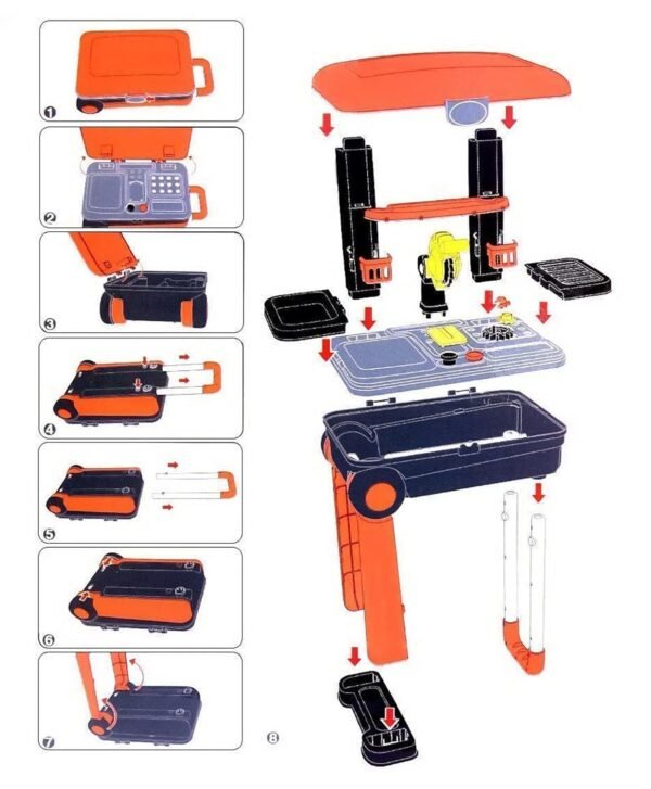 VT Toys Kids Tool Set with Rolling Trolley Case, 46 Pieces Construction Play Tools, Educational Building Toy Gift for Girl Boys Age 3 4 5 6 Years Old - Image 3