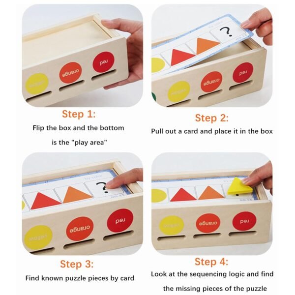 bnf® Wooden Shape Color Sorting Toy Activity Toy for Children 4 5 6 Year Old Kids - Image 5
