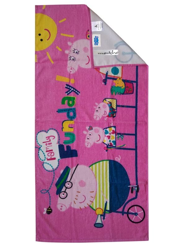 Athom Living Living Peppa Pig Funday Kids Bath Towel 350 GSM 60x120 cm, Pink, Standard, (PEP-06-7-721) - Image 5