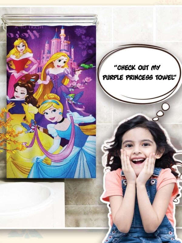 Athom Living Disney Group 350 GSM 100% Cotton Kids Bath Towel 60 x 120 cm (Multicolor) - Image 3