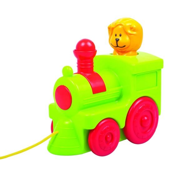 Giggles Kid Funskool - 2 In 1 Colourful Animal Pull Along Toy Train, Walking, Shape Sorting, Pretend Play Preschool Toys, Multicolour, 12 Months & Above - Image 4