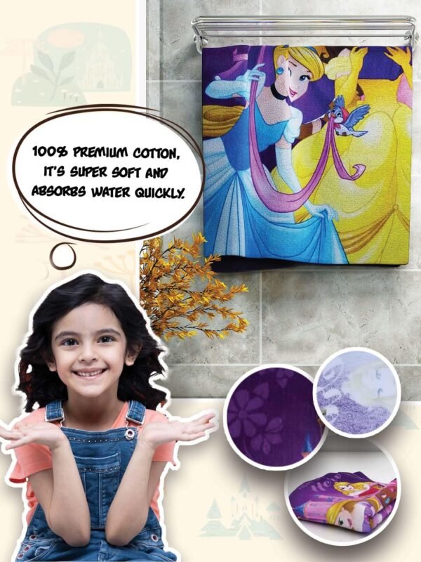 Athom Living Disney Group 350 GSM 100% Cotton Kids Bath Towel 60 x 120 cm (Multicolor) - Image 4