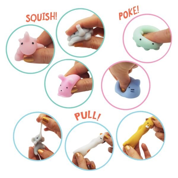Chocozone Pack of 25 Squishy Toys Squishies Animals Squeeze Toys Stress Balls Cute Birthday Party Favors Squishy Toy for Kids, Multicolor - Image 4