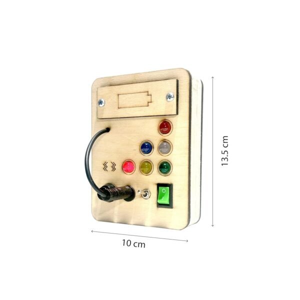 ZeeBaa Toys Portable Busy Board P3 – Montessori Sensory Toy for Kids (1-6 Years) | Interactive LED Light Switch Board for Fine Motor Skills & Learning - Image 2