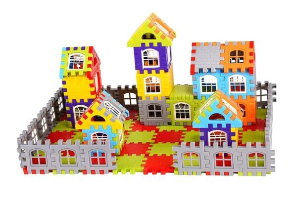 House Building Blocks Game Set for 3-8 Years Old Kids Boys & Girls,Multicolor,72 Piece (72 pieces)