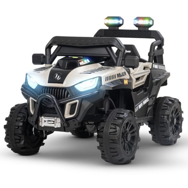 Baybee Roger Battery Operated Jeep for Kids 3-8 Years | Rechargeable Ride on Toy Car with Lights & Music | Electric Jeep to Drive (Desert), Multicolor
