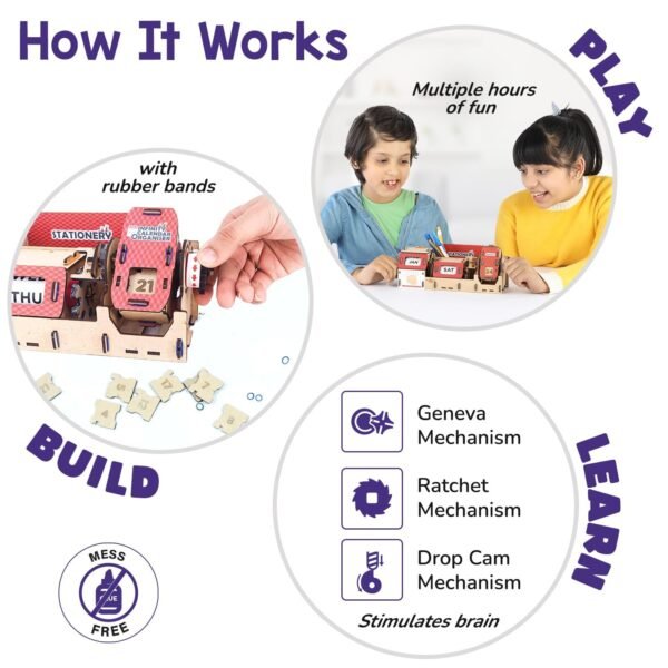 Smartivity DIY Infinity Calendar & Stationary Organizer for Kids Age 8-9-10-11-12-13-14 Years | Birthday/New Year Gift for Girls & Boys | Science Toys for Kids 8-14 YearsI STEM Toy - Image 5