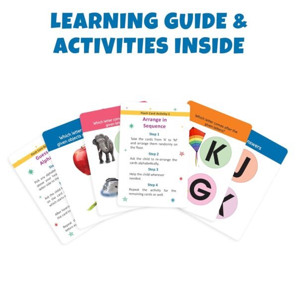 My First Flash Cards for Kids (Combo of 3): Alphabets, Numbers, Hindi Varnamala | 108 Cards for Preschoolers & Toddlers 2-6 Years | Learning Guide & Activities Included - Image 5
