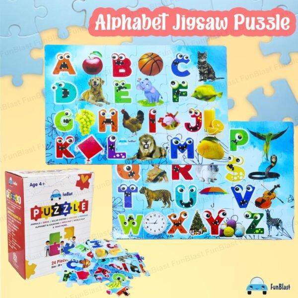 FunBlast Alphabet Jigsaw Puzzle for Kids Jigsaw Puzzle for Kids of Age 3-5 Years – 48 Pcs (Multicolor, Size 30X22 cm) - Image 6