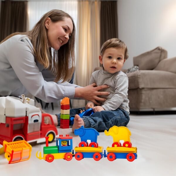 TOY FUN Animal Train Set Building Blocks Set for Kids Age 3 Years and Above - Image 2