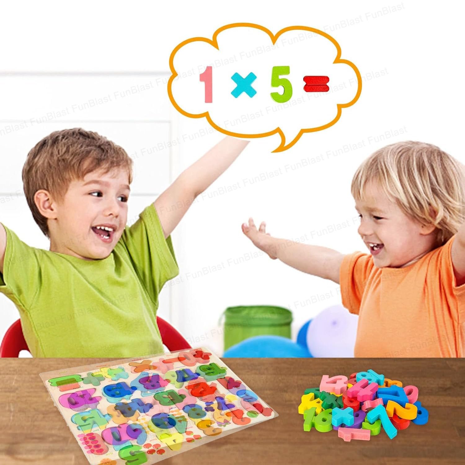 FunBlast 3D Wooden Number Learning Board – Numer and 123 Learning Educational Board for Kids/Toddlers/Children | Montessori Digital Board Educational Number Learning Puzzle Toy - Image 5