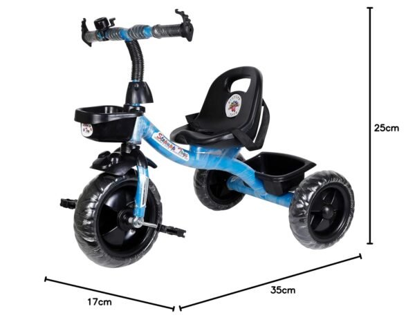 Tricycle for Kids Green Colour with Basket Baby Tricycle for Baby boy or Baby Girl Kids trikes or Toddler Tricycle for 1-4 Years Kids (Blue) - Image 2