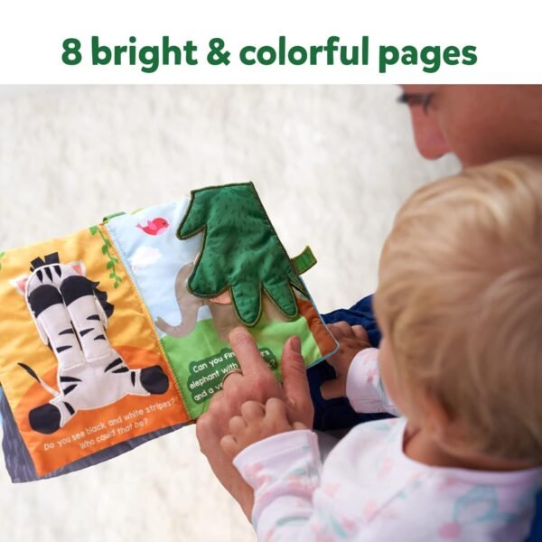 Skillmatics Peek-A-Boo Jungle Book - Soft Cloth Book for Baby, Infant & Toddler Toys, Crinkle Pages for Sensory Play, Gifts for Ages 6 Months and Up, Multicolor - Image 3