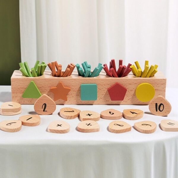 bnf® Shape Color Sorting Toy Montessori Math and Counting Toy for Boys Girls Kids - Image 2