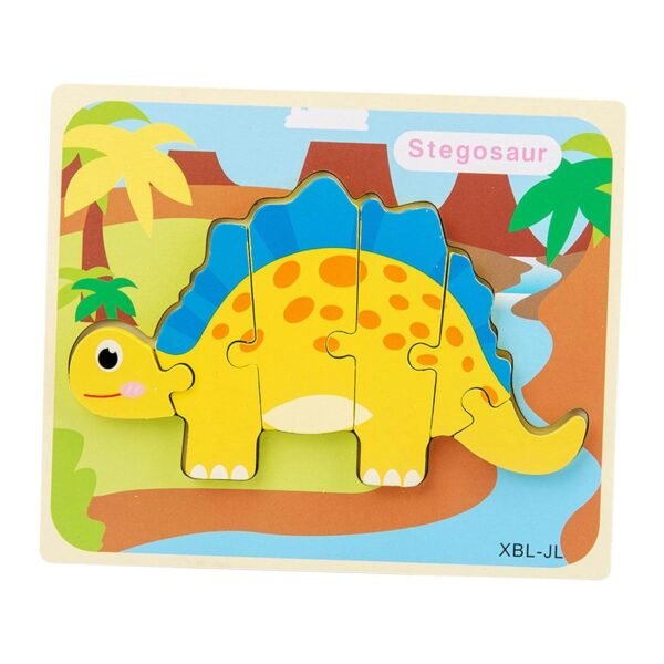 bnf® Wooden Dinosaur Puzzles for 1 2 3 Year Old Kids Educational Toys Style2 Baby | Toys for Baby | Developmental Baby Toys - Image 3