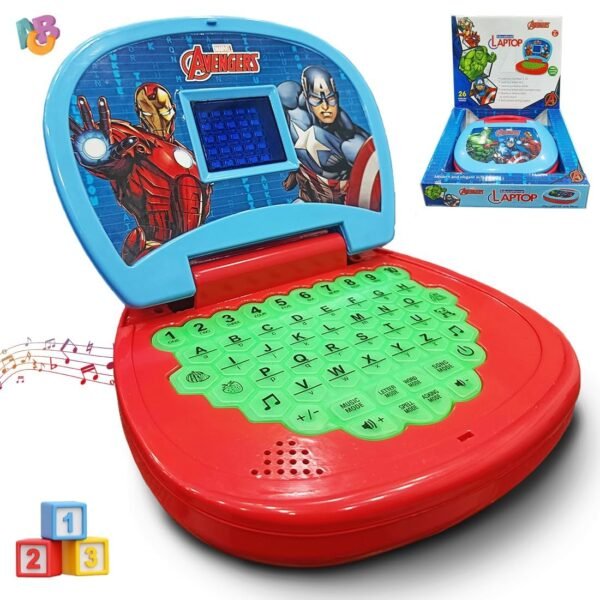 Electronic Learning Kids Computer Toy Baby Laptops for Kids 1 2 3-6 Years Activity Number & Alphabet Charts for Kids Educational Toy with Sound and Music (Red)