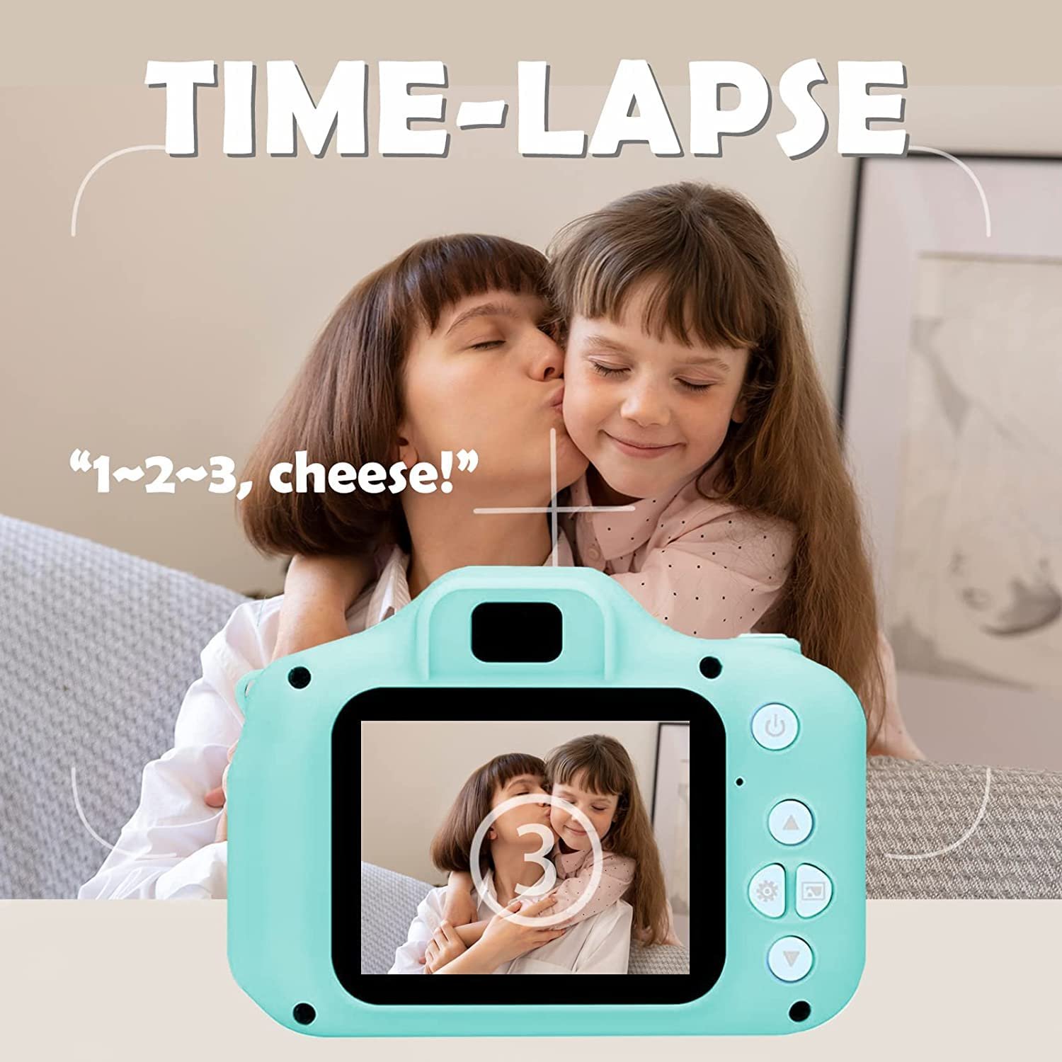 CADDLE & TOES Kids Camera, Christmas Birthday Festival Gifts for Girls or Boys Aged 3-12 Years Old, Kids Digital Camera for Kids with Video, HD Digital Camera Toys for Kids (Camy Green) - Image 6