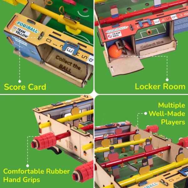 Smartivity DIY Foosball Table for Kids Ages 6-7-8-9-10-11-12 Years I Indoor Scoccer Game | Birthday Gifts for Boys & Girls | STEM Science Toy for Kids Age 6-12 Years Old - Image 5
