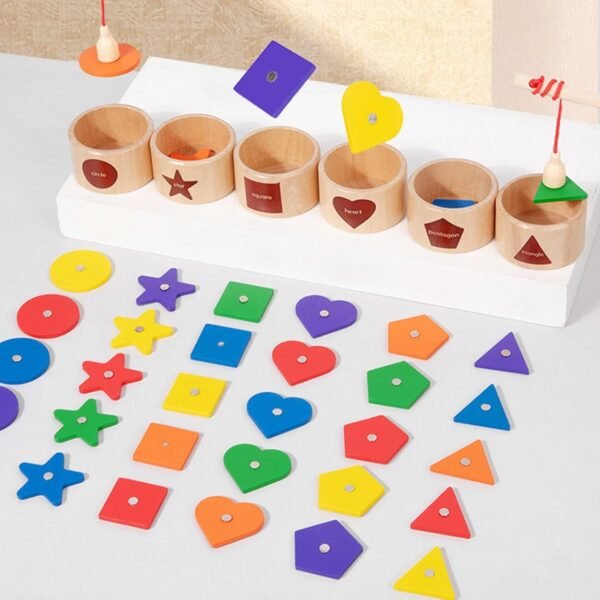 bnf® Color Shape Matching Toys Kids Fine Motor Toys Fishing Game Toy Learning Toy - Image 2