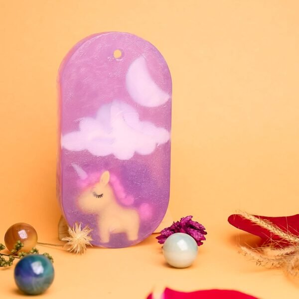 The Little Lookers Soap with Unicorn Eraser| Handmade/Handcrafted & Hand cut| Kids friendly Organic Soap for All skin with moon and star details (120 gms approx.)(Unicorn, Pack Of 1)