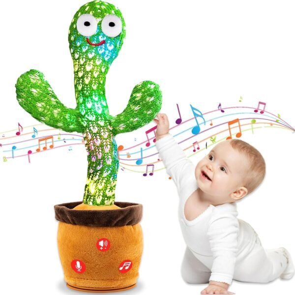 Toy Imagine Cactus Toy for Babies Dancing,Talking, Speaking, Recording | Repeat What You Say | Singing Electronic Pet for Toddlers | Swing and Sing Toy-Charger Cactus Plant.. (Age 1-10 Years).