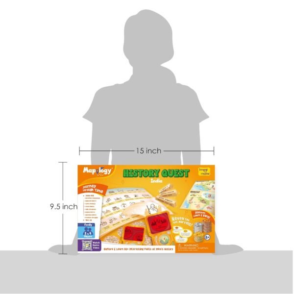 Imagimake Mapology History Quest - India |Historical Board Game |Explore 8 ERAS of Indian History with Discovery Lenses, Artefact Tokens, Ancient Dice |Educational Toy |Birthday Gift for Girls & Boys - Image 3