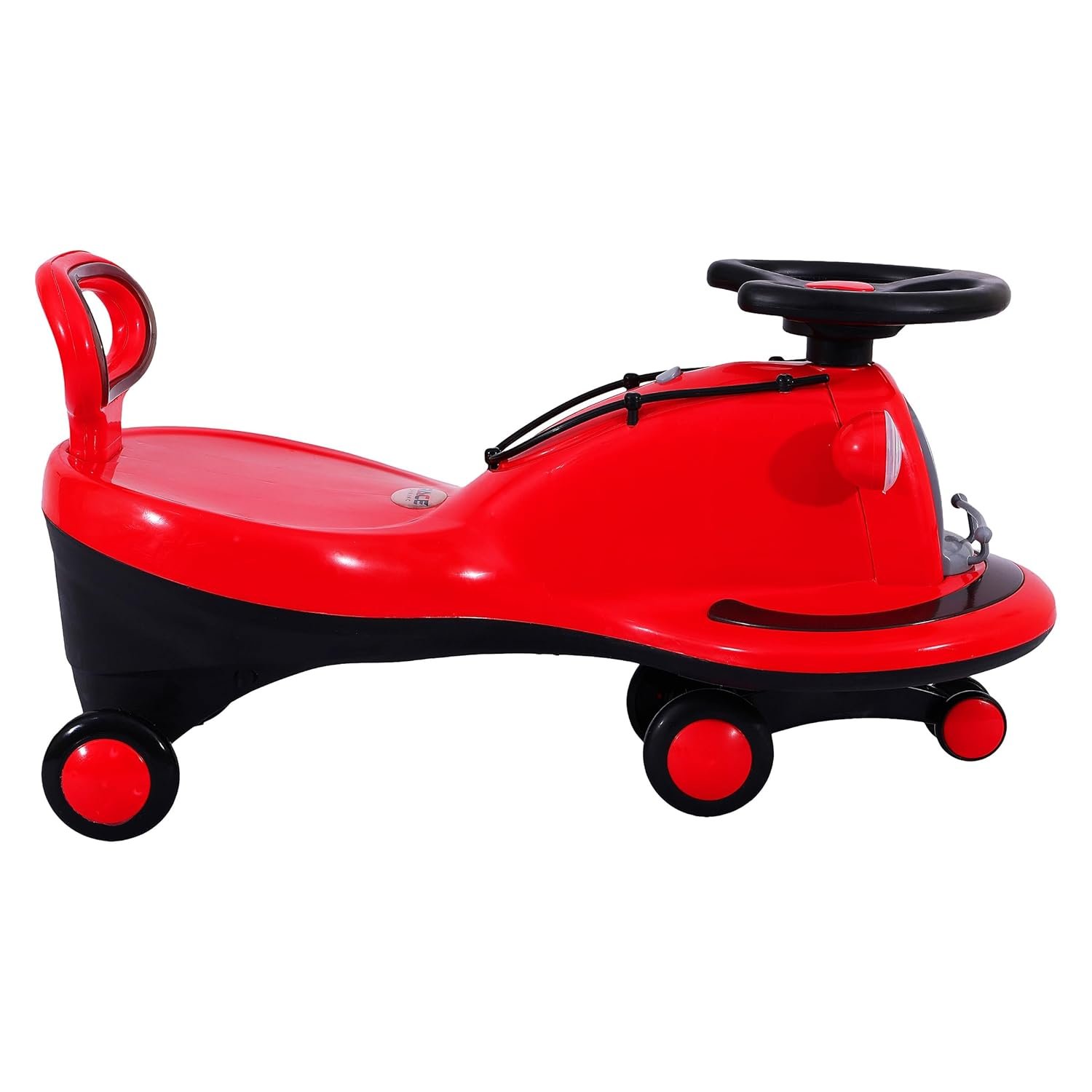 KURB Ride On Swing Car for Kids 1-5 Years| Magic Car with Light & Music | Twister Car with Back Support | with Storage Basket| Comfortable & Durable Seat (Red) - Image 3
