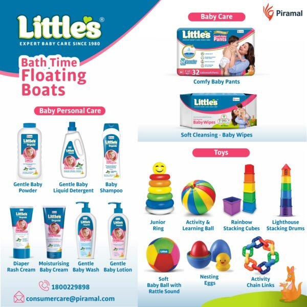 Little’s Bath Time Floating Boats | Bath Toys for Kids | Educational & Developmental Baby Toys | 6 Pieces | Multi-Color Toddler Activity Toys | Baby Toys - Image 5