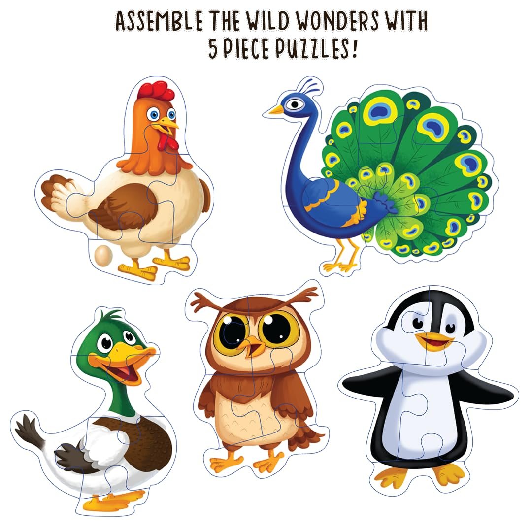 Birds Puzzle Box for Kids I Educational Toy for Kids Age 2+ I 60 Jigsaw Puzzle Pieces and 1 Story Book for Early Learning I A for Children by Majestic Book Club - Image 6