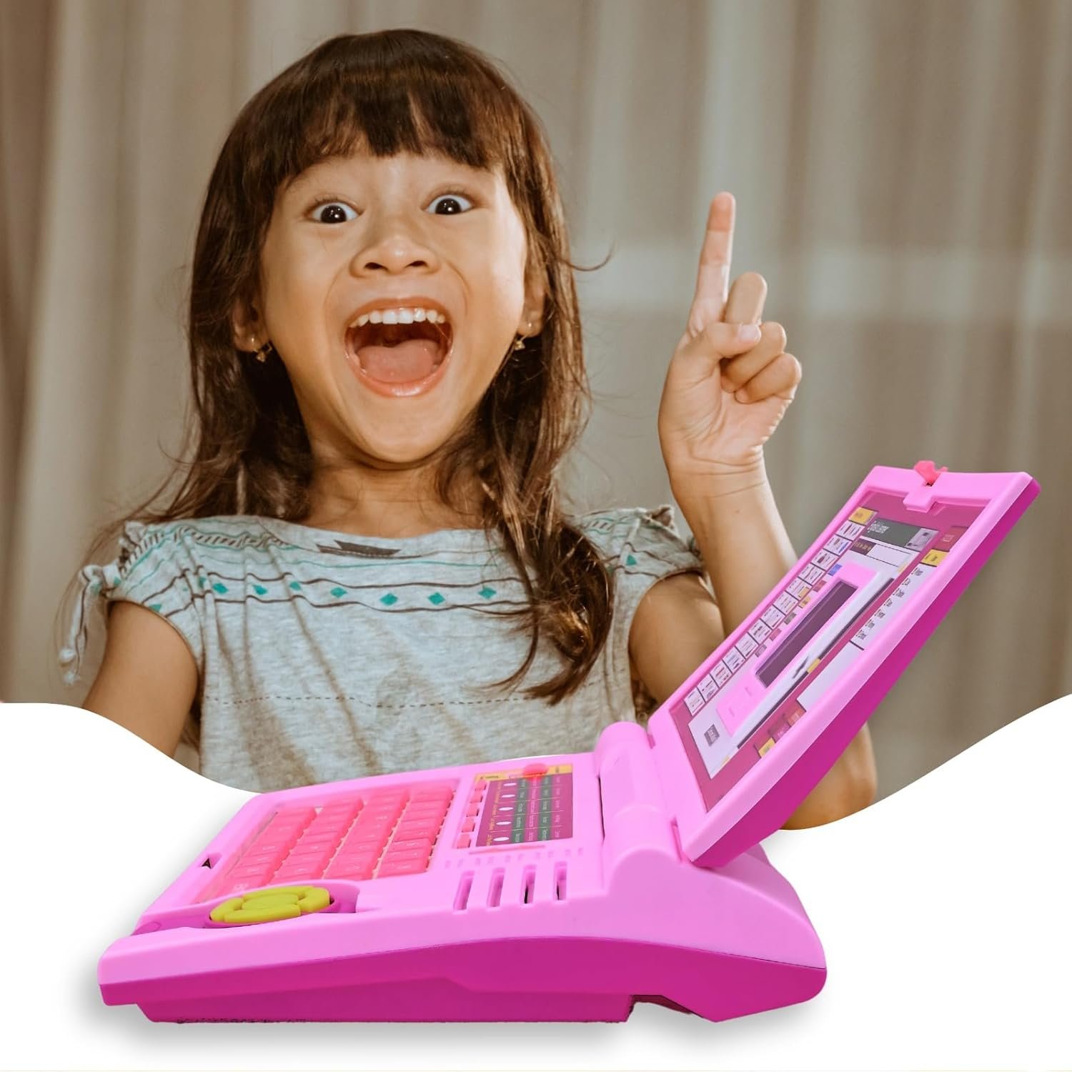 Cable World Educational Laptop Computer Toy Educational Computer for Kids Above 3 Years - 20 Fun Activity Learning Machine, Now Learn Letter, Words, Games, Mathematics, Music, Logic, Memory Tool,Blue - Image 3