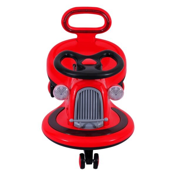 KURB Ride On Swing Car for Kids 1-5 Years| Magic Car with Light & Music | Twister Car with Back Support | with Storage Basket| Comfortable & Durable Seat (Red) - Image 2