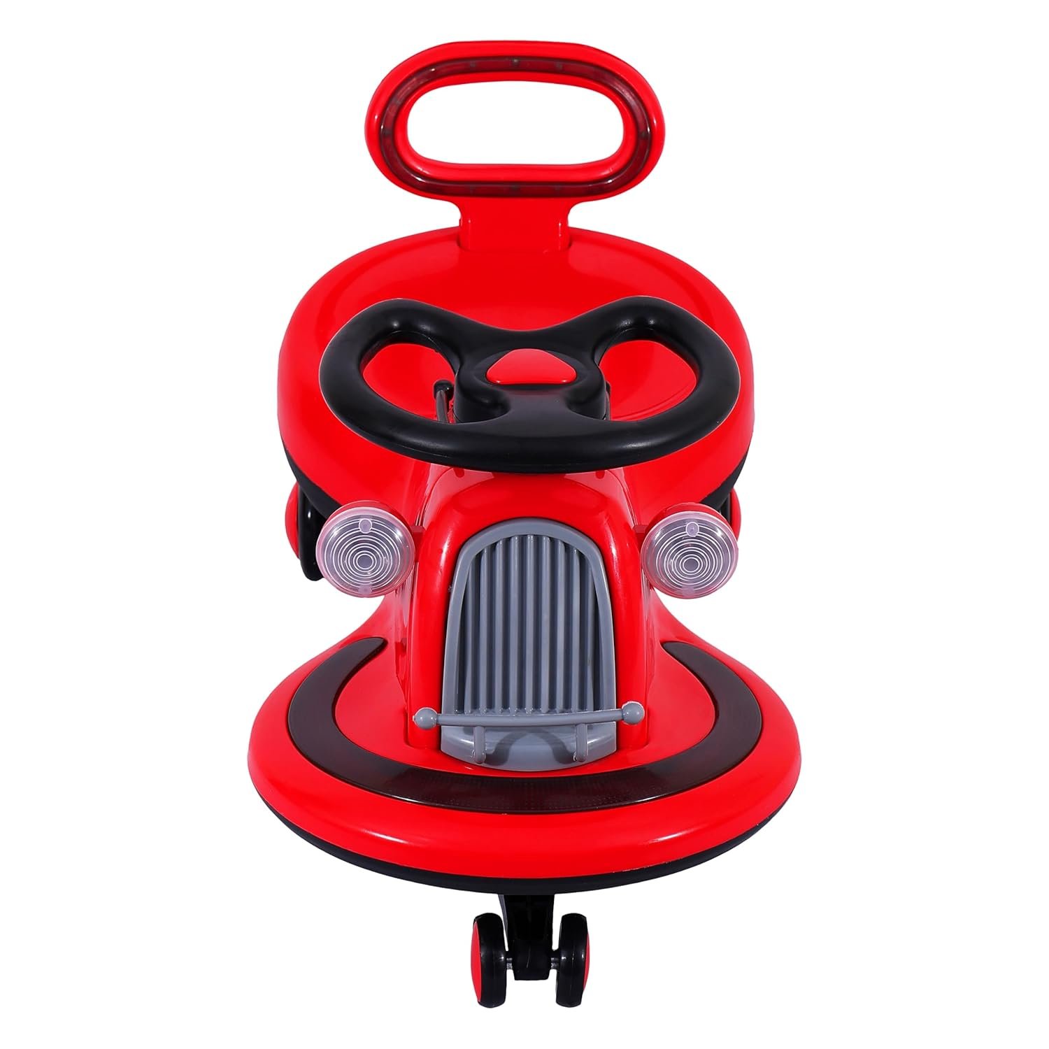 KURB Ride On Swing Car for Kids 1-5 Years| Magic Car with Light & Music | Twister Car with Back Support | with Storage Basket| Comfortable & Durable Seat (Red) - Image 2
