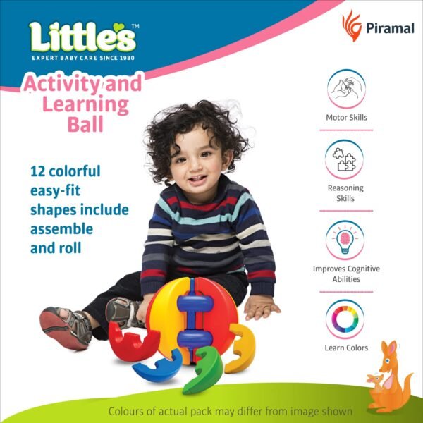 Little’s Activity and Learning Ball for kids | Learning Activity Toys for Kids | Multi-Colour Toddler Activity toys for 1 year old+ | Baby Toys | Infant and Preschool Toys - Image 4
