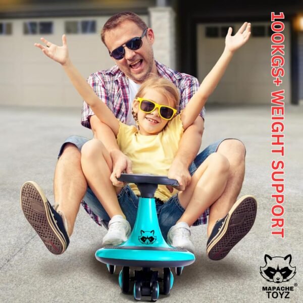 Mapache Wendy Rider Magic Car for Kids with Bucket, Light & Music & Comfortable Seats, Weight Cap- 100 Kg | Ride-on Baby Car, Swing Car, Magic Toy Car, Kids Push Car, Magic Rideon, Color (Red) - Image 4