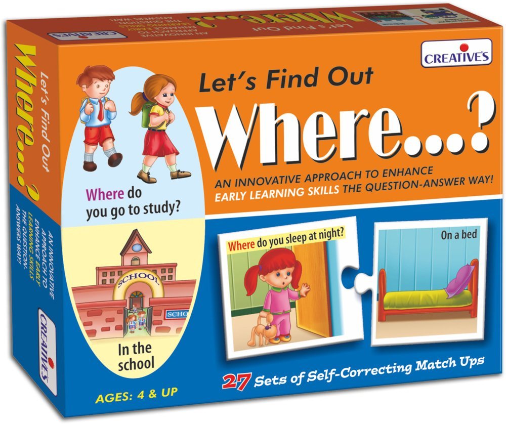 Creative Educational Aids P. Ltd. Let S Find Out Where Puzzle (Multicolor, 54 Pieces) - 4 Years & Above