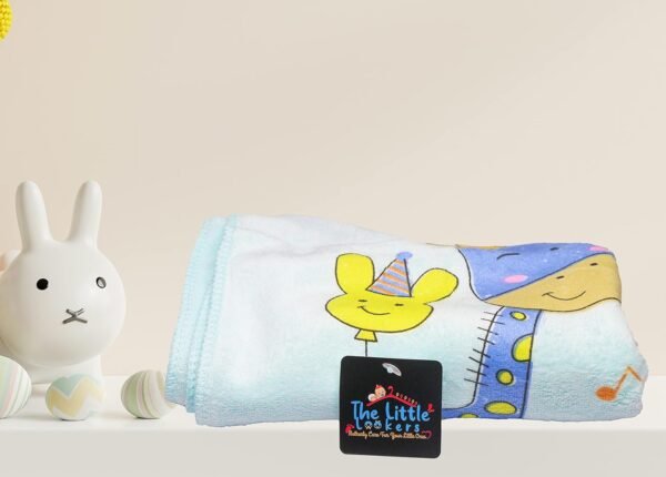 THE LITTLE LOOKERS Microfibre Towel for Newborn/Baby/Kids| Super Soft Baby Bath Towel Set for Infants/Bathing Accessories| (0-2 Years) (Blue, Pack of 1(48x84cm)) - Image 6