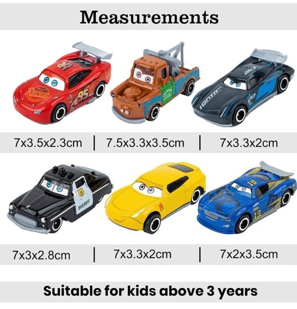 FAMOUS QUALITY Set of 6 Free Wheel Hi Speed Unbreakable Die Cast Mini Metal Toy Car, Play Car Set for Kids, Best Gifts Toys for Kids/Boys, Set of 6 Models, Multi Colour - Image 3