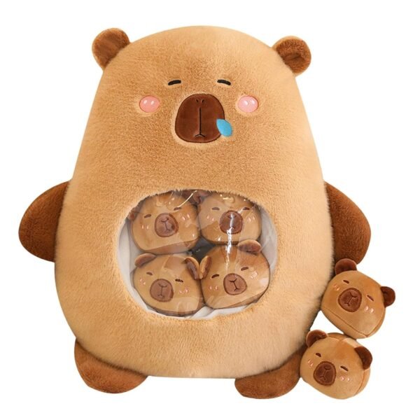 Toy Capybara Plush Toy Cartoon Soft Capybara Stuffed Toy for Kids Birthday Gifts Brown