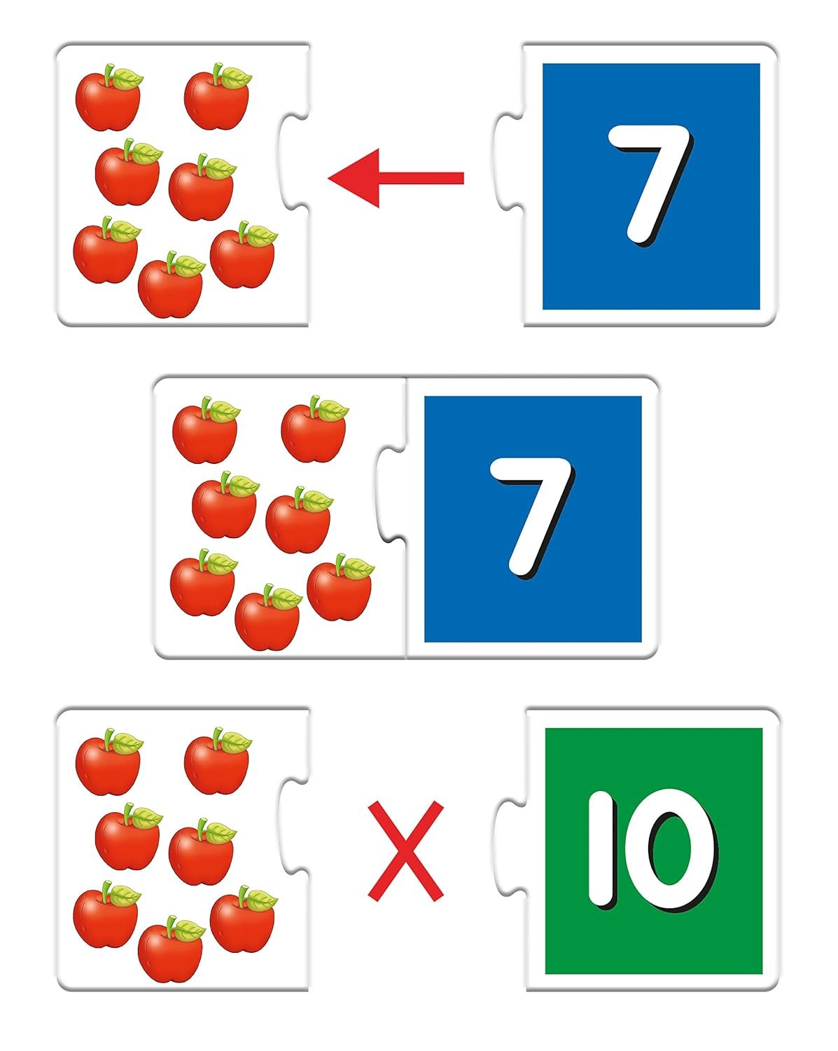 Frank Numbers 1 to 20 –(40 Pieces) 2 Self-Correcting 2 Pcs Puzzle- Early Learner Educational Jigsaw Puzzles Set with Images for Kids 3 Years and Above - Educational Toys and Games - 10304 - Image 2