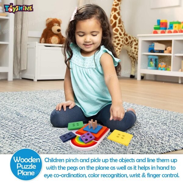 Toyshine Wooden Rainbow Square Shape Stacker, Toddler Learning Educational Wooden Sorting & Stacking Toys for Kids, Birthday Gift for Boys Girls 3-6 Years Old - Image 5