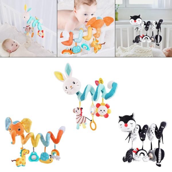 bnf® Babies Spiral Activity Toy Spiral Hanging Rattle for Kids Infants Boys Girls Rabbit - Image 6