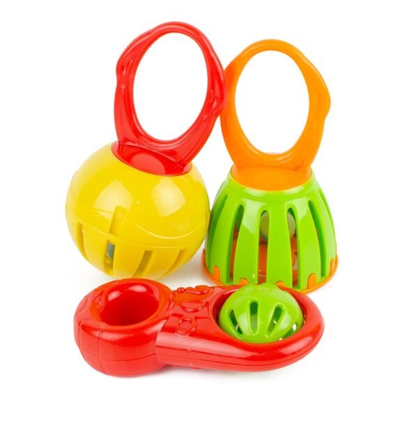 TOY FUN Rattle 3 in 1 Combo Set for New Born and Toddlers Kids | Premium Gift Set | Early Age Toys | Non Toxic BPA Free | Safe for Kids - Image 2