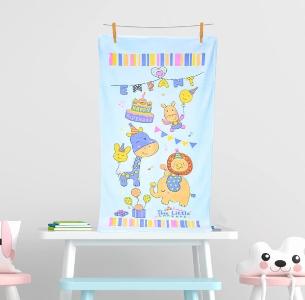 THE LITTLE LOOKERS Microfibre Towel for Newborn/Baby/Kids| Super Soft Baby Bath Towel Set for Infants/Bathing Accessories| (0-2 Years) (Blue, Pack of 1(48x84cm))