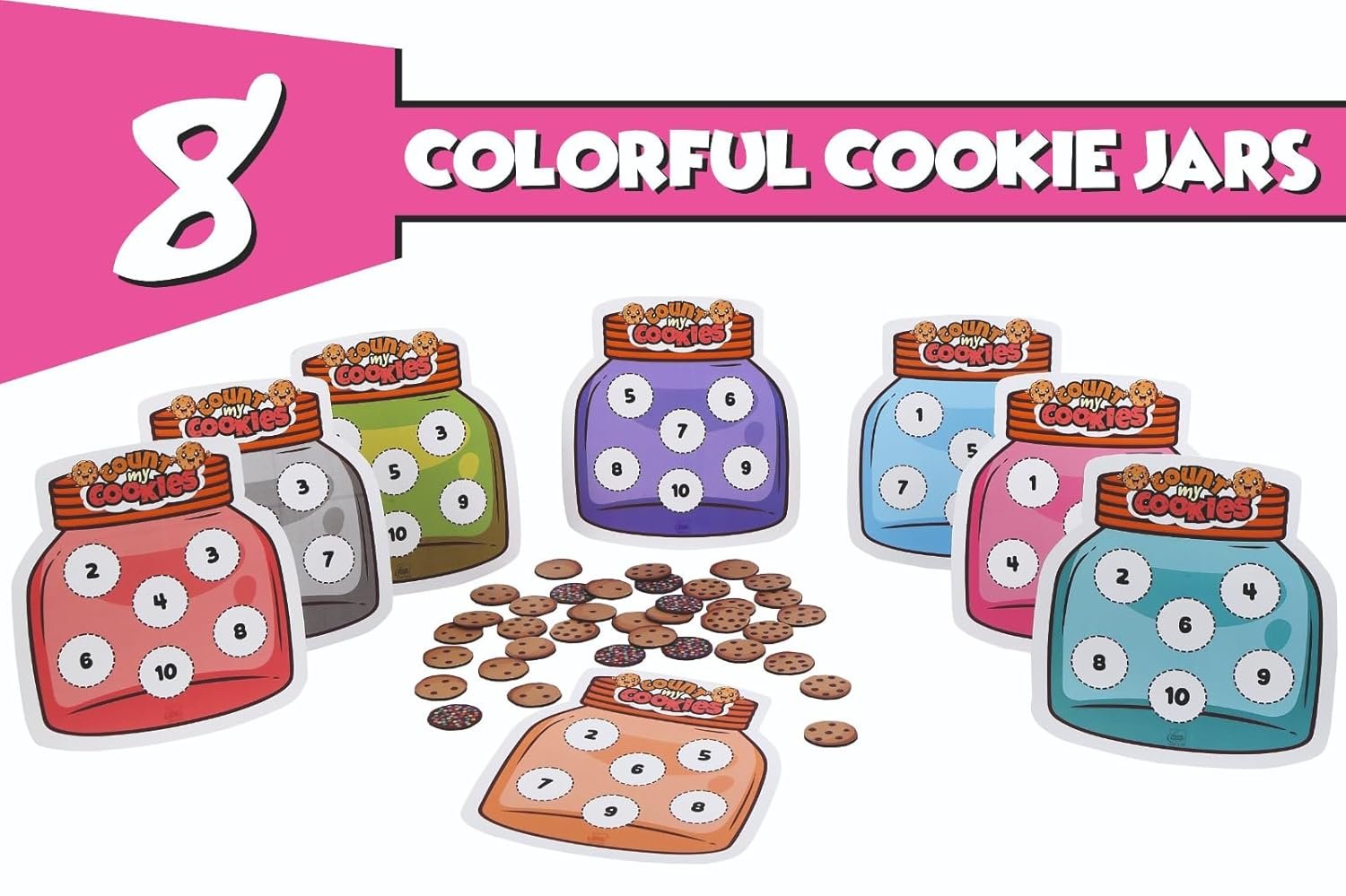 Count My Cookies – Educational Mind & Brain Game for Kids 2-8 Years, Counting Memory Puzzle, Wooden Toy for Early Math Skills - Image 5